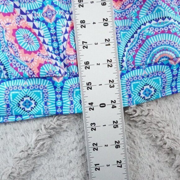 Athleta FIJI Blousy Tankini Top Womens 34B/C Swim Beach Wear Blue - Picture 9 of 11